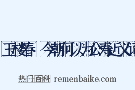 玉楼春·今朝何以为公寿近义词是什么意思的图片